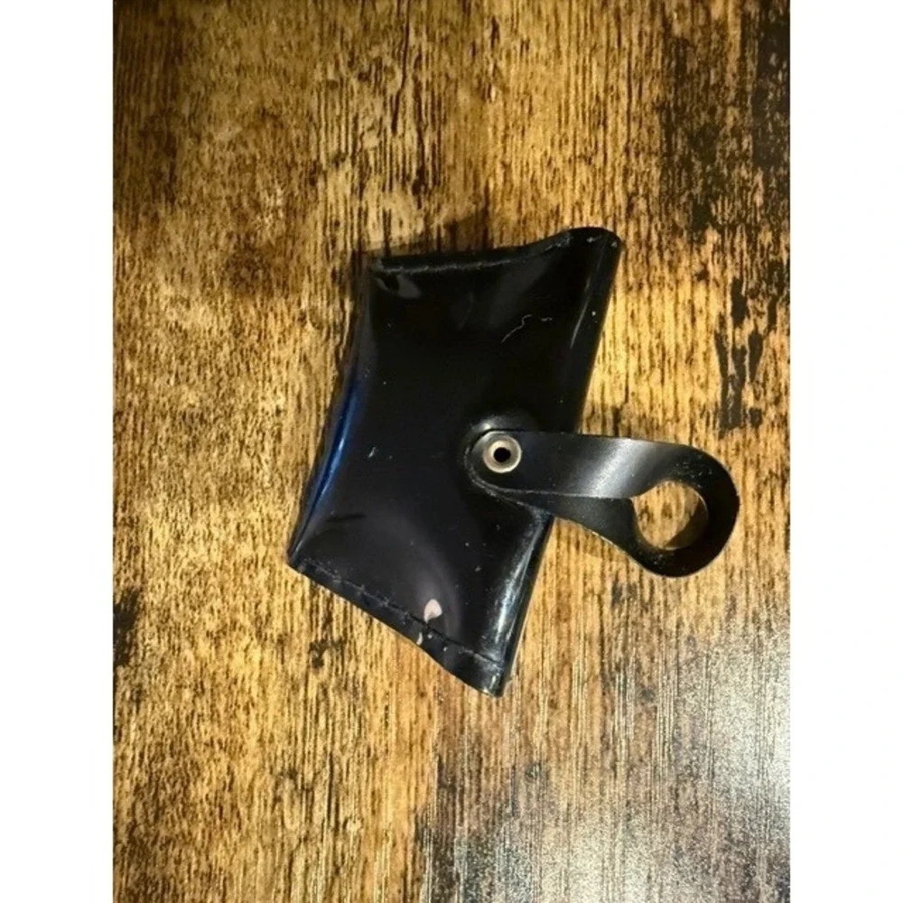 Vintage Black Patent Leather Fashion doll Barbie Purse hand Loop